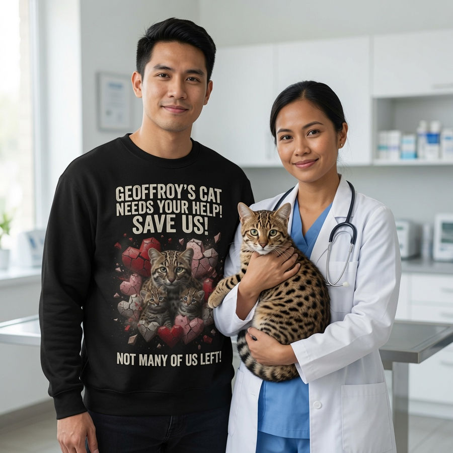 Save Us! Geoffroy's Cat Conservation Awareness Sweatshirt