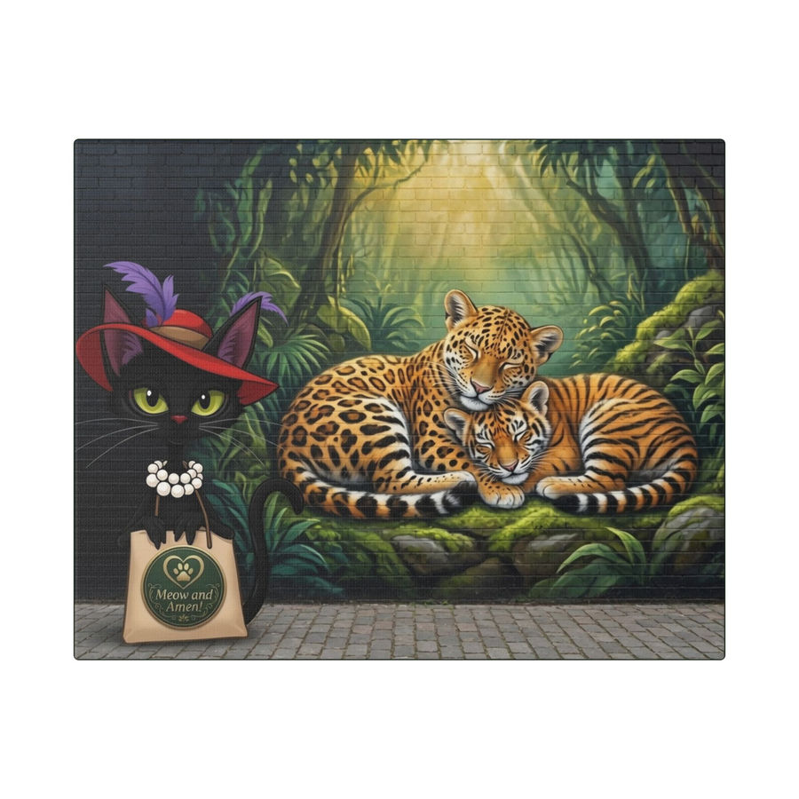 Shopper Kitty Meow And Amen Wildcat Conservation Canvas Print